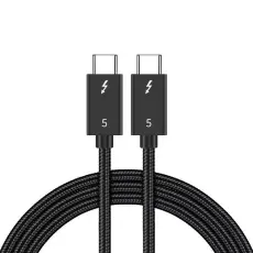  1.5m Thunderbolt 5 Kabel USB-C 240W 8K / 60Hz PD Svart