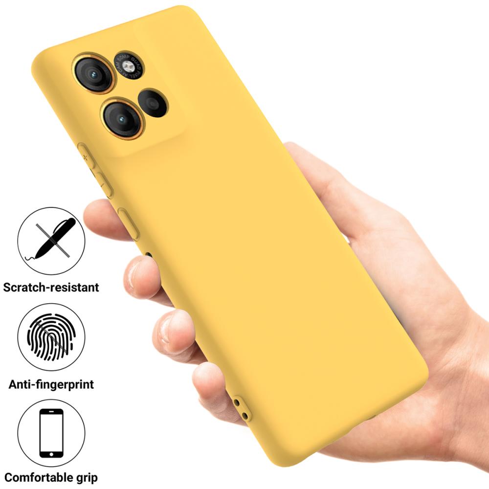  Motorola Moto G56 5G Skal Liquid Silikon Gul