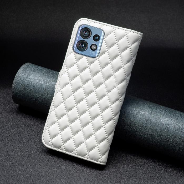 Bild 6,  Motorola Edge 40 Pro 5G Fodral Diamond Läder Vit