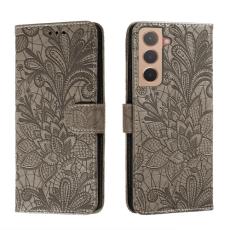  Samsung Galaxy S22 Fodral Flower Textur Gr&aring;