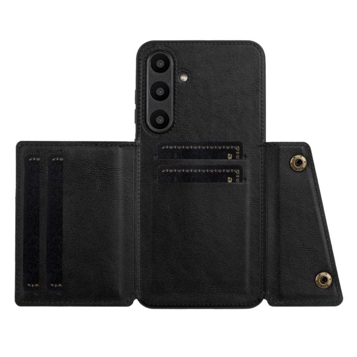 Bild 3,  Galaxy A56 5G/A36 5G Skal Läder Med Kortfack Och Magnet