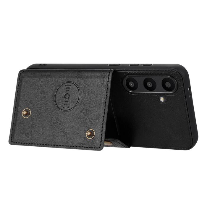 Bild 4,  Galaxy A56 5G/A36 5G Skal Läder Med Kortfack Och Magnet