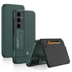 GKK GKK Samsung Galaxy S25 Fodral Kickstand Med Korth&aring;llare Gr&ouml;n