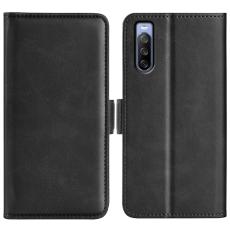  Sony Xperia 10 IV Fodral Magnetisk St&auml;ngning Svart