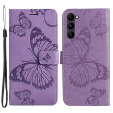  Samsung Galaxy S23 Plus Fodral Tryckta Fj&auml;rilar Lila