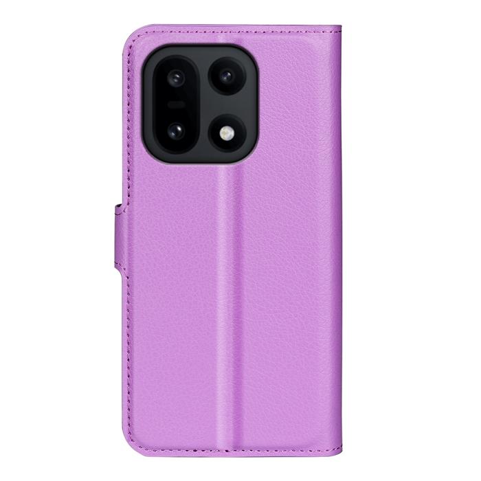 Bild 3,  OnePlus 15 Fodral Litchi Läder Lila