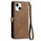  iPhone 15 Plus Fodral Geometri Med Snodd Brun