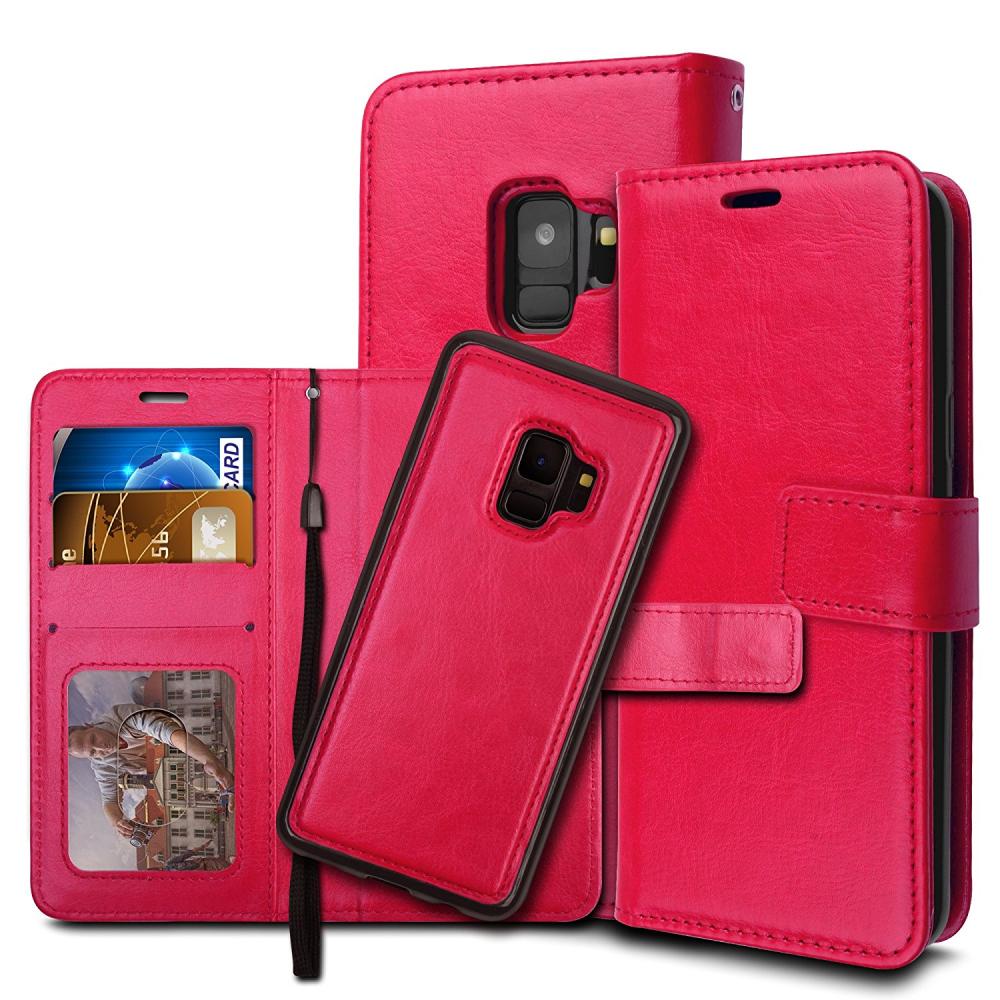  Samsung S9 - Fodral / Magnet Skal 2 in 1 - Rosa