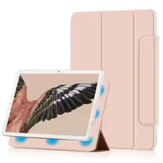  Google Pixel Tablet Fodral 2in1 Magnet Tri-Fold Ljus Rosa