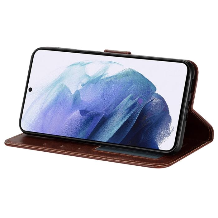 Bild 5,  Samsung Galaxy S22 Plus Fodral Solid Crazy Horse Brun