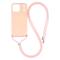  iPhone 17 Pro Skal Med Mobilsnöre TPU Rosa