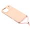  iPhone 17 Pro Skal Med Mobilsnöre TPU Rosa