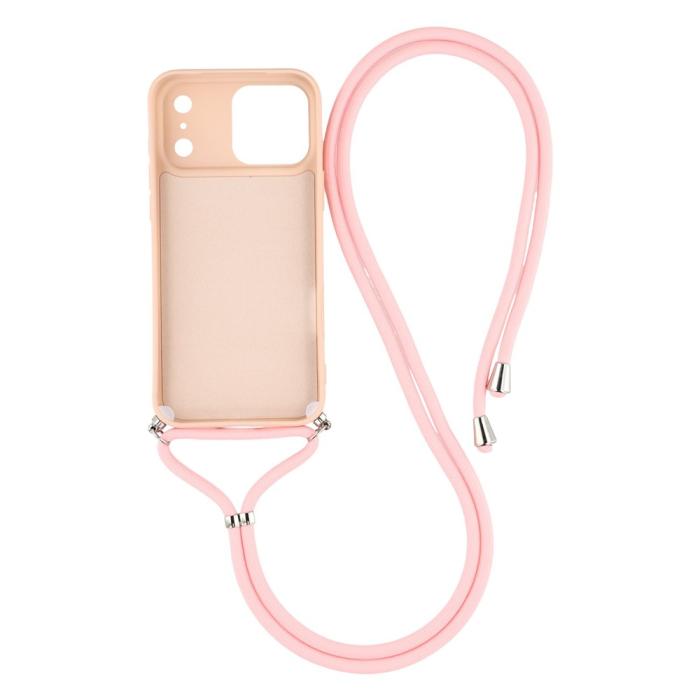 Bild 2,  iPhone 17 Pro Skal Med Mobilsnöre TPU Rosa