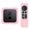  Apple TV 4K 2021 Silikonskal För Kontroll  Box - Ljus Rosa