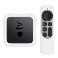  Apple TV 4K 2021 Silikonskal F&ouml;r Kontroll  Box - Vit