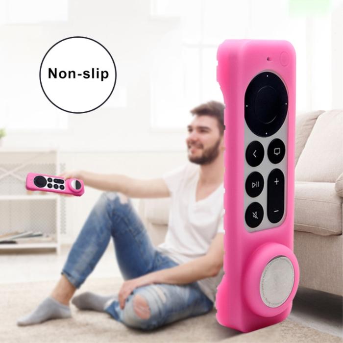 Bild 4,  Apple TV 4K (2021) 2in1 Silikonskal Med Plats För AirTag - Svart