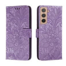  Samsung Galaxy S22 Fodral Flower Textur Lila