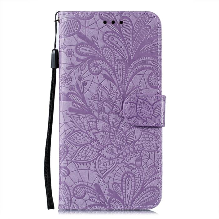 Bild 2,  Samsung Galaxy S22 Fodral Flower Textur Lila