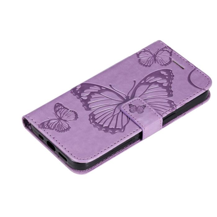 Bild 5,  Samsung Galaxy S23 Plus Fodral Tryckta Fjärilar Lila