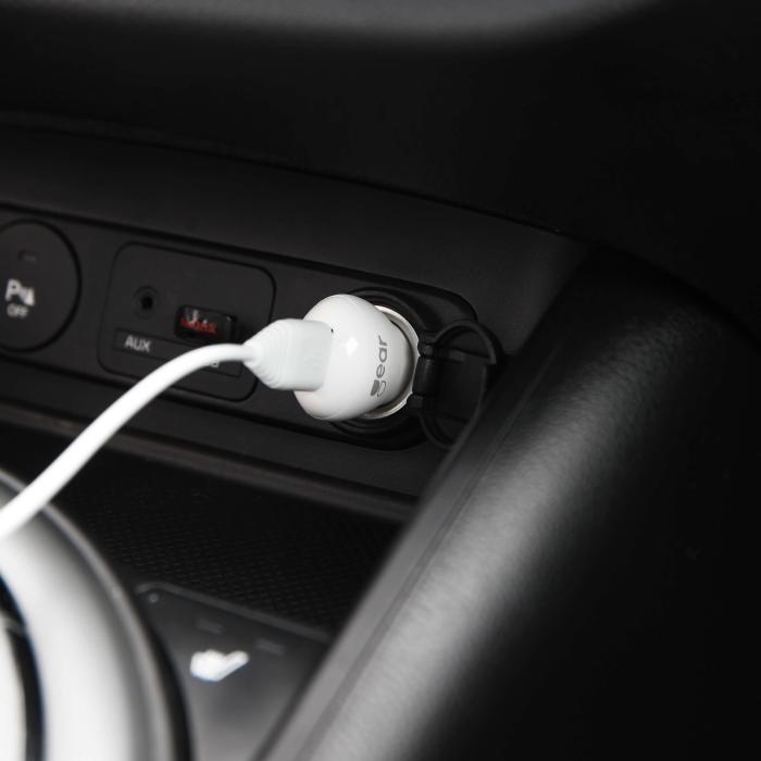 Bild 3, Gear GEAR Billaddare 1xUSB 1A MicroUSB Kabel 1m Vit