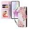  Samsung Galaxy A17 Fodral RFID Läder Rosa Blommor