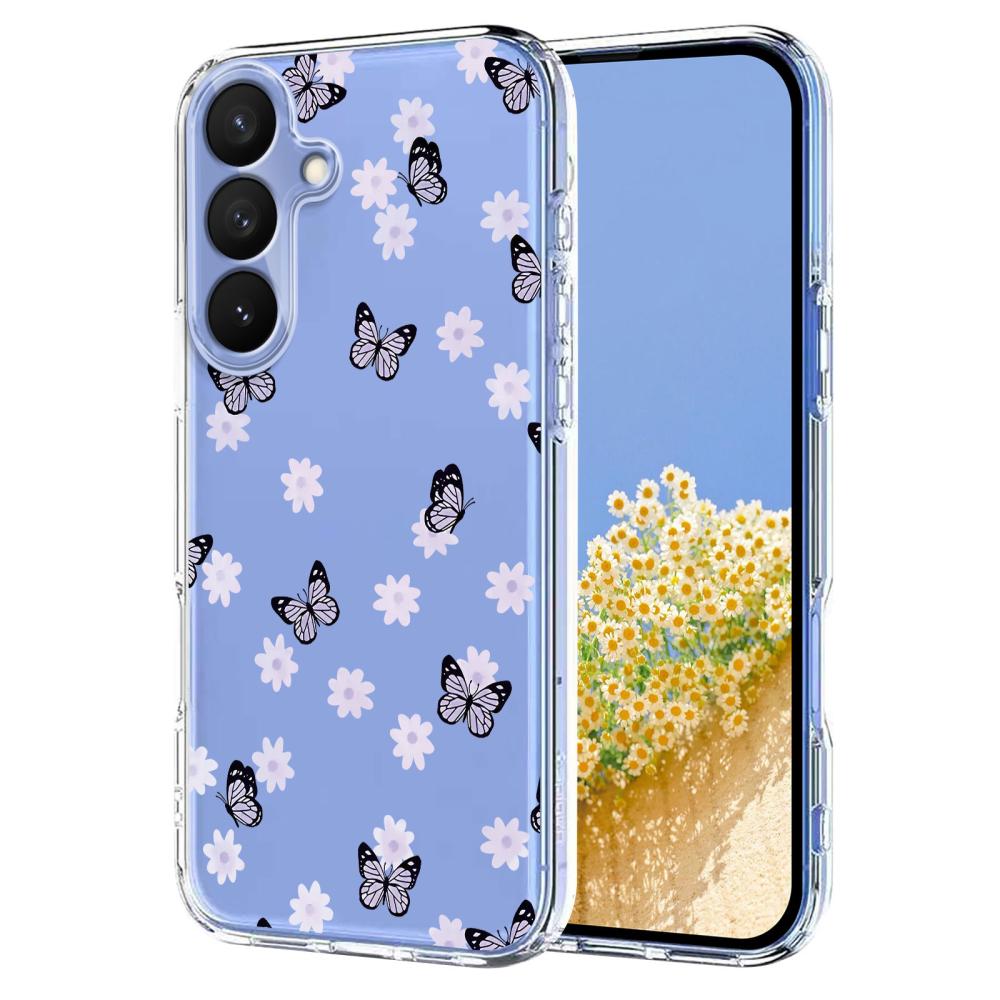  Samsung Galaxy S26 Plus Skal TPU Med Tryck Fjärilar / Blommor
