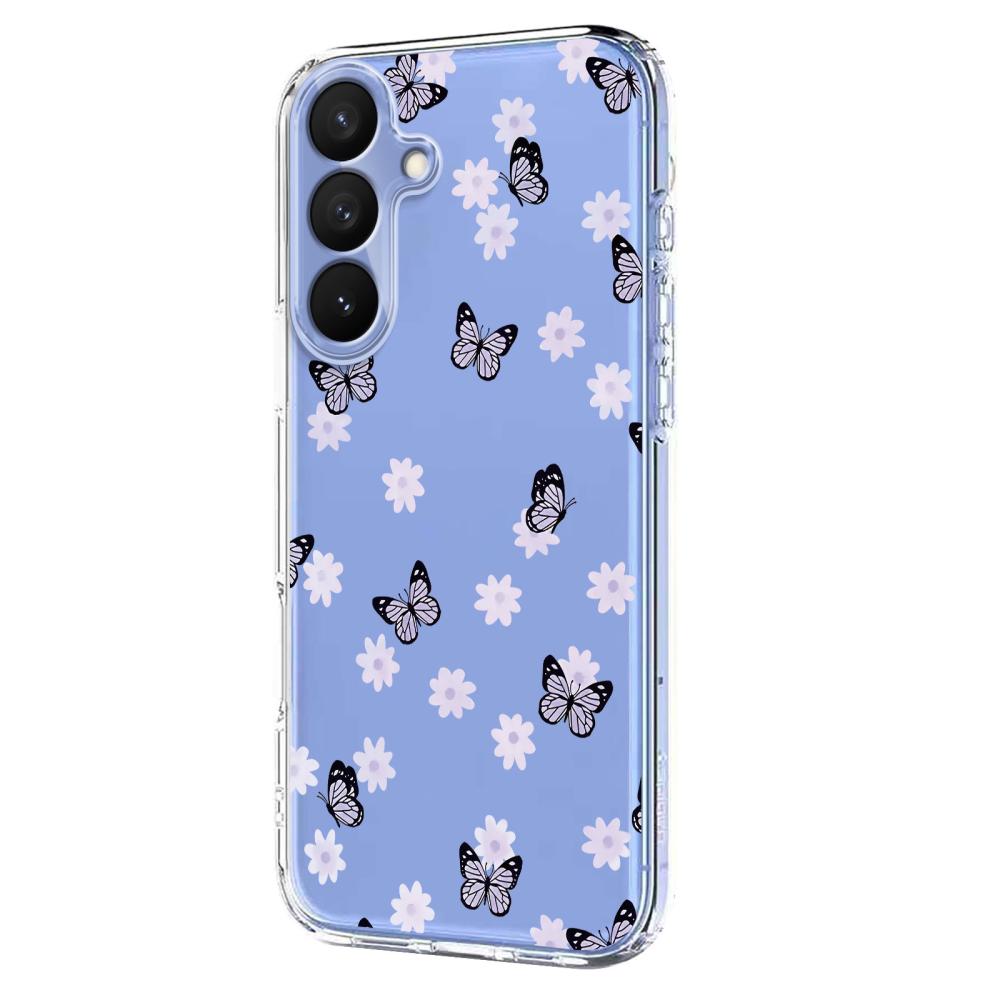  Samsung Galaxy S26 Plus Skal TPU Med Tryck Fjärilar / Blommor
