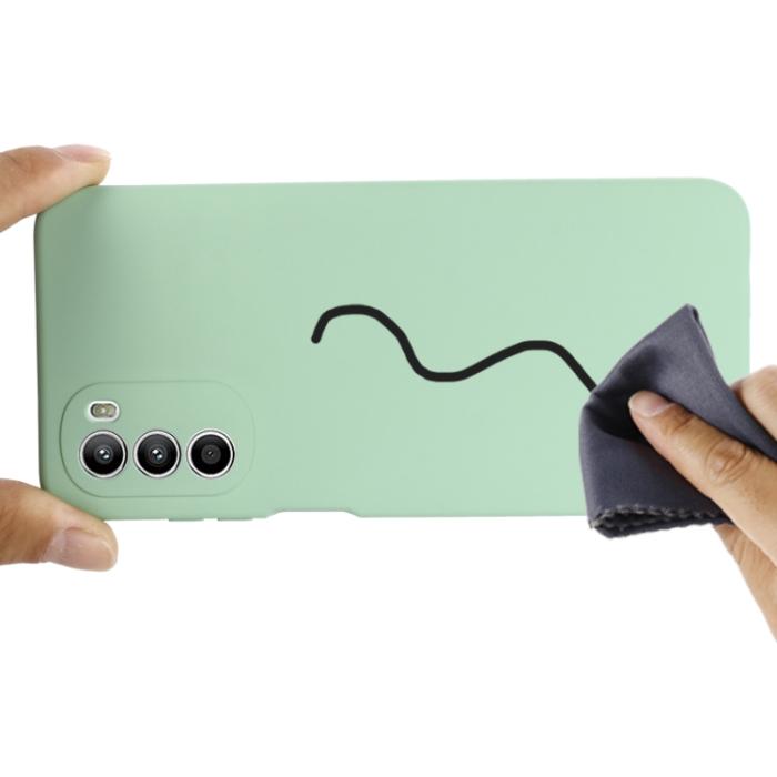 Bild 4,  Motorola Moto G52/G82 Skal Liquid Silikon Grön