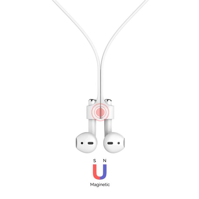 Bild 3, AHASTYLE AHASTYLE AirPods Strap Halsrem Silikon Vit