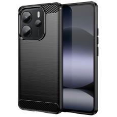  Xiaomi Redmi Note 14 4G Skal Borstad St&aring;l Textur Svart