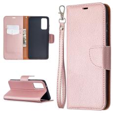  Samsung Galaxy S20 FE - Litchi Fodral - Ros&eacute;guld