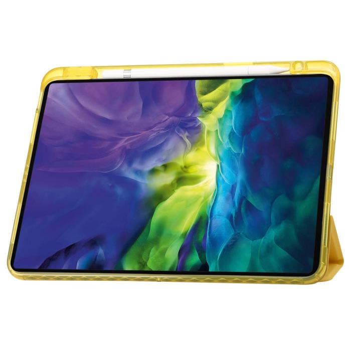 Bild 2,  iPad Pro 11 2025/2024 Fodral Tri-Fold Pennhållare Hybrid Gul