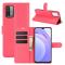  Xiaomi Redmi 9T - Litchi Läder Fodral - Röd