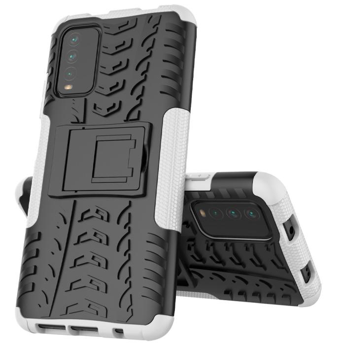 Bild 2,  Xiaomi Redmi 9T - Ultimata Stöttåliga Skalet med Stöd - Vit