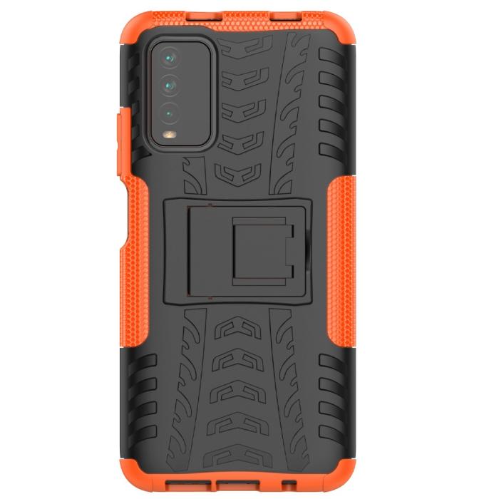 Bild 3,  Xiaomi Redmi 9T - Ultimata Stöttåliga Skalet med Stöd - Orange
