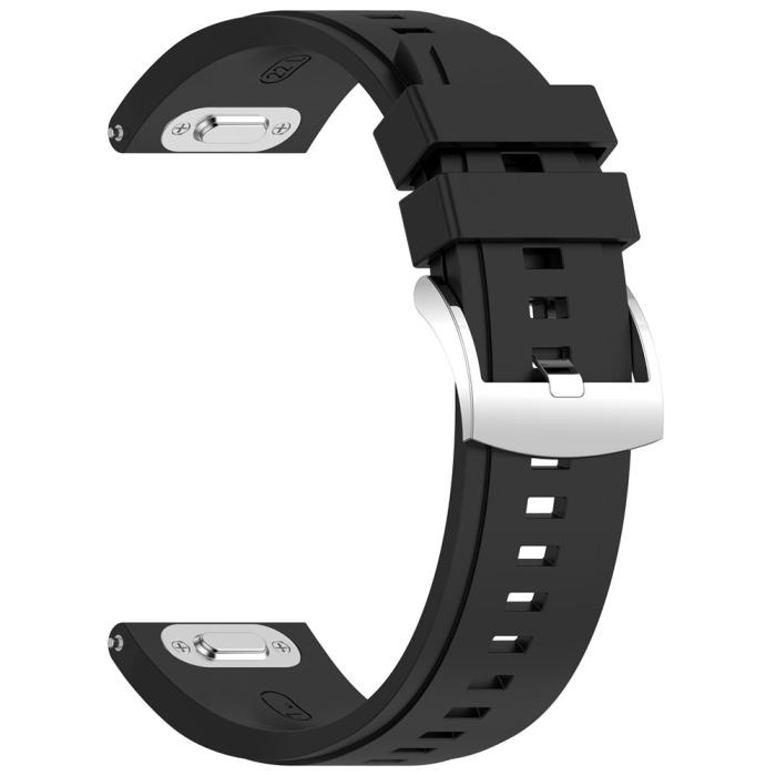 Bild 2,  Klockarmband 22 mm Quick Release Silikon Svart