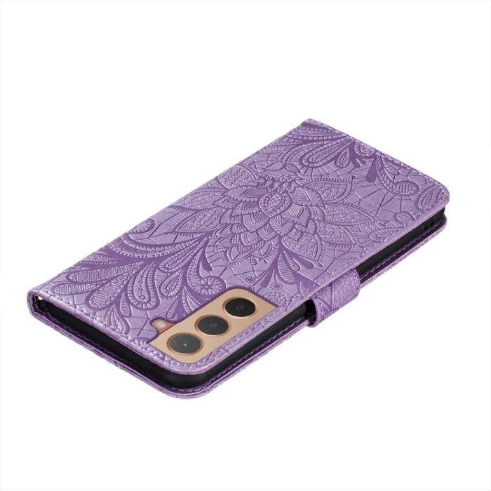 Bild 5,  Samsung Galaxy S22 Fodral Flower Textur Lila