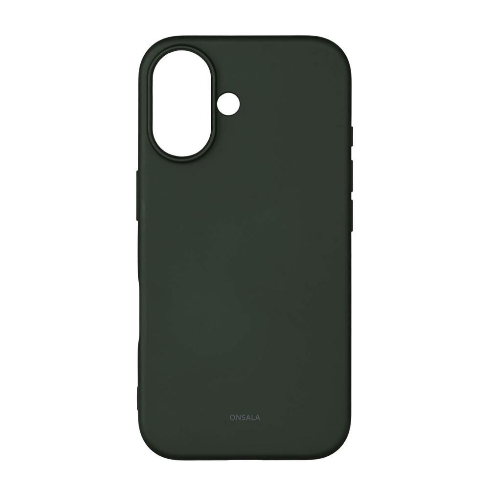 Onsala Onsala iPhone 16 Mobilskal Med Silikonkänsla Olivgrön