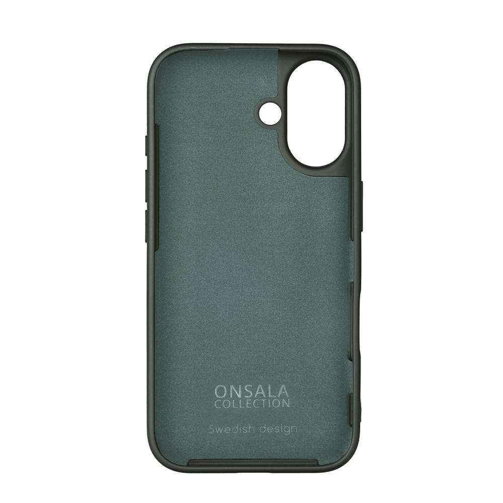 Onsala Onsala iPhone 16 Mobilskal Med Silikonkänsla Olivgrön