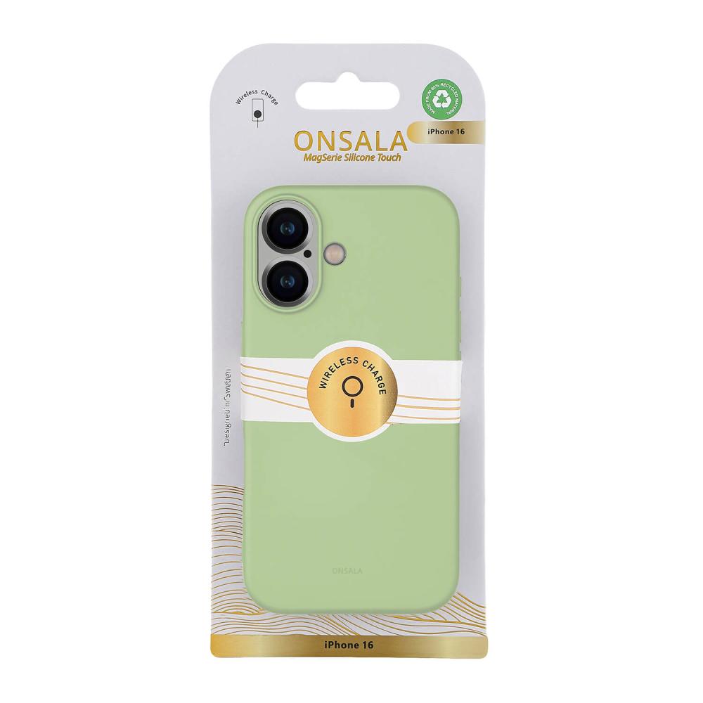 Onsala Onsala iPhone 16 Mobilskal Med Silikonkänsla Lime