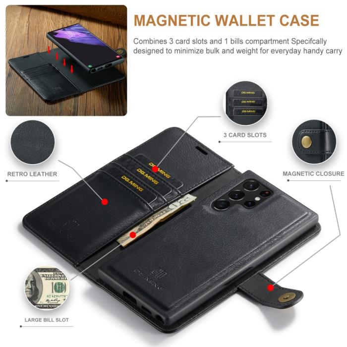 Bild 5, DG.MING DG.MING Galaxy S25 Ultra 2in1 Magnet Fodral / Skal Svart