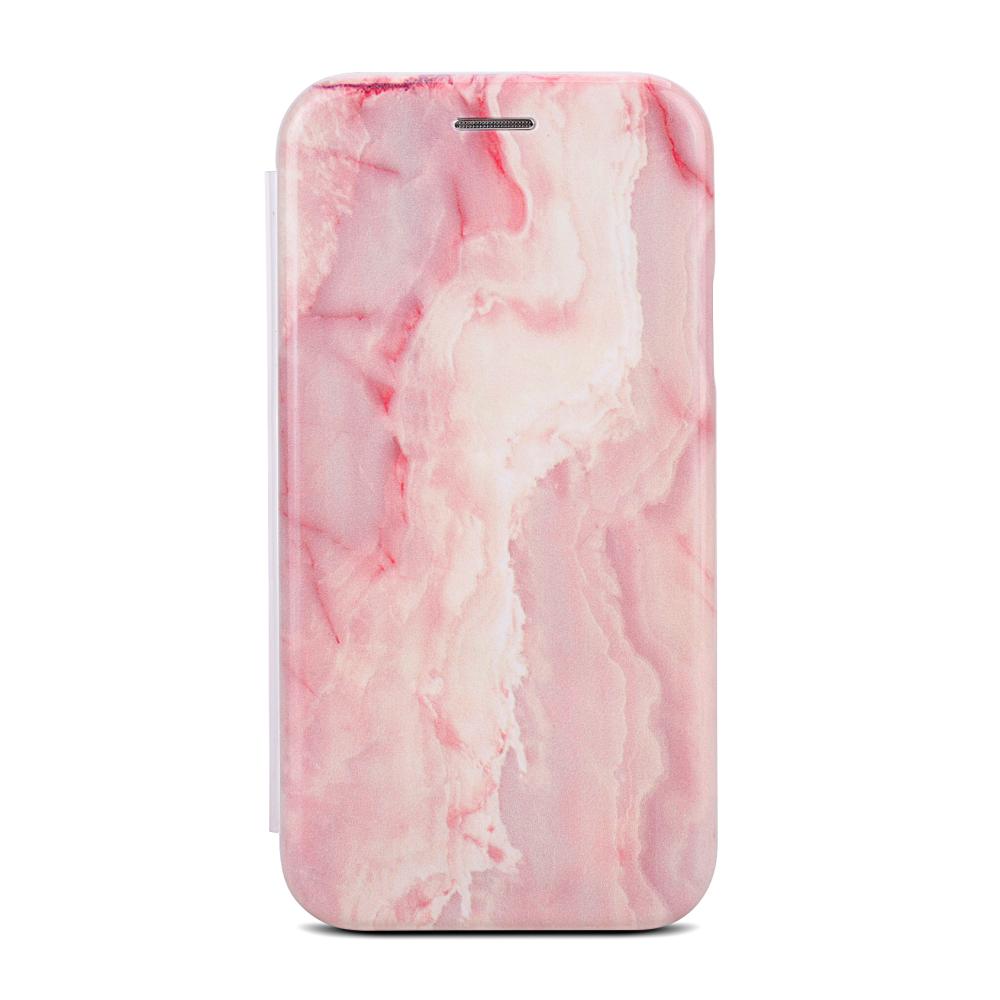  iPhone X/Xs Plånboksfodral - Marble Pink