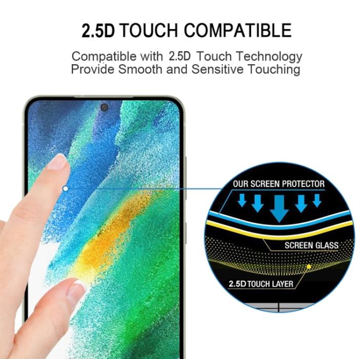Bild 5,  Samsung Galaxy S21 FE Heltäckande Skärmskydd Härdat Glas