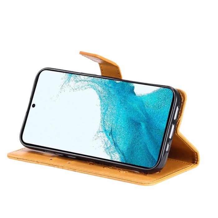 Bild 4,  Samsung Galaxy S23 Plus Fodral Tryckta Fjärilar Roséguld