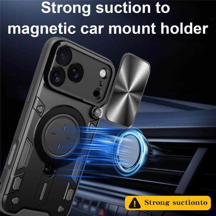Bild 3,  iPhone 17 Pro Max Skal CamShield Kickstand Hybrid Svart
