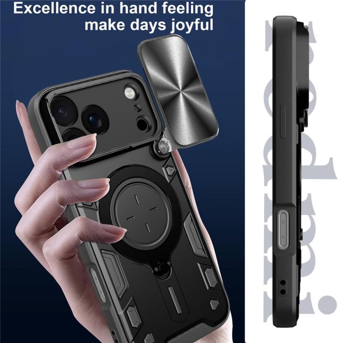 Bild 4,  iPhone 17 Pro Max Skal CamShield Kickstand Hybrid Svart
