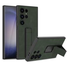 GKK GKK Galaxy S24 Ultra Skal L&auml;der Kickstand Matt Gr&ouml;n