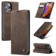 CASEME CASEME iPhone 16 Pro Fodral Flip Retro L&auml;der Brun