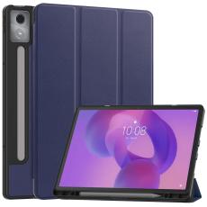 Lenovo Idea Tab Pro Fodral Tri-Fold L&auml;der M&ouml;rk Bl&aring;