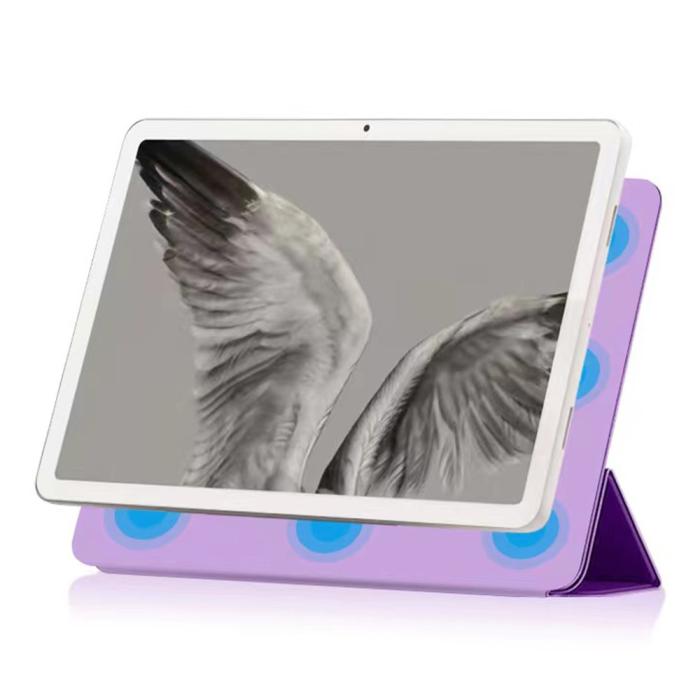 Bild 2,  Google Pixel Tablet Fodral 2in1 Magnet Tri-Fold Lila